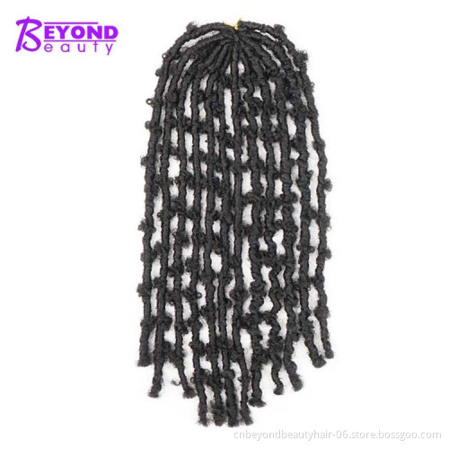 salon faux locs crochet Hair pre twisted Long Butterfly Locs hair braids extension water wave crochet hair